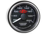 Trans Oil Temp Gauge 60°-200° 52mm Black Muscle Series