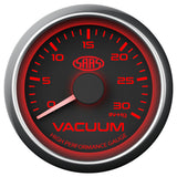 Vacuum Gauge 0-30inHg 52mm Black Muscle Series