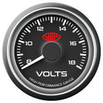 Volt Gauge 8v-18v 52mm Black Muscle Series