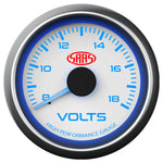 Volt Gauge 8v-18v 52mm White Muscle Series