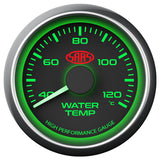 Water Temp Gauge 40°-120° 52mm Black Muscle Series