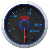 Boost Gauge Diesel 0-20 psi 52mm Black Street Series