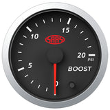 Boost Gauge Diesel 0-20 psi 52mm Black Street Series