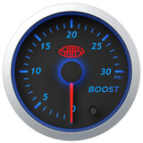 Boost Gauge Diesel 0-30 psi 52mm Black Street Series