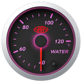 Water Temp Gauge 40°-120° 52mm Black Street Series