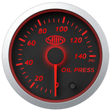 Oil Press Gauge 0-140psi 52mm Black Street Series