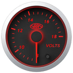 Volt Gauge 8v-18v 52mm Black Street Series