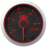 Volt Gauge 8v-18v 52mm Black Street Series