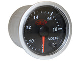 Volt Gauge 8v-18v 52mm Black Street Series