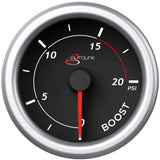 Boost Gauge Diesel 0-20 psi 52mm Black Autoline