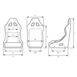 SAAS MACH II BLACK ADR COMPLIANT SEAT FIXED BACK