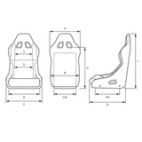 SAAS MACH II BLACK ADR COMPLIANT SEAT FIXED BACK