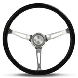 Deep Dish Steering Wheel Kit Including Deep Dish Horn Button Poly 15" Classic Brushed Alloy Slotted