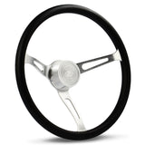 Deep Dish Steering Wheel Kit Including Deep Dish Horn Button Poly 15" Classic Brushed Alloy Slotted