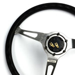 Steering Wheel Poly 15" Classic Deep Dish Brushed Alloy Slotted