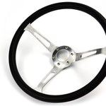 Steering Wheel Poly 15" Classic Deep Dish Brushed Alloy Slotted