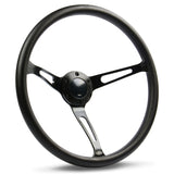 Steering Wheel Poly 15" Classic Deep Dish Black Alloy Slots