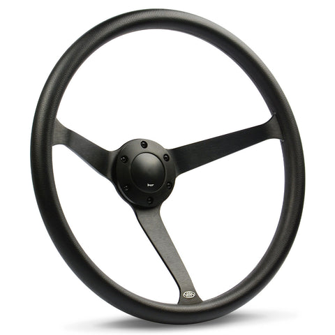 Steering Wheel Poly 15" Classic Deep Dish Black Alloy Solid