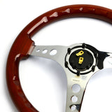 Steering Wheel Wood 14" ADR Logano Chrome Spoke & Button