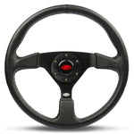 Steering Wheel Leather 14" ADR Director Black Spoke