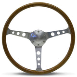 Steering Wheel Wood 15" ADR Classic Brushed With Holes