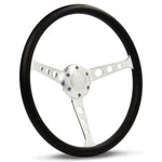 Steering Wheel Poly 15" ADR Classic Brushed Alloy With Holes