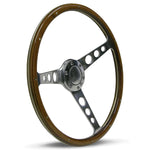 Steering Wheel Wood 15" ADR Classic Polished Alloy Holes + Rivet