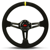 Steering Wheel Suede 14" ADR Deep Dish Black Slotted + Indicator