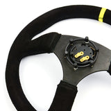 Steering Wheel Suede 14" ADR Tokyo Motorsport Black Spoke + Indicator