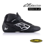 ALPINESTARS TECH-1 K V2 SHOE 12 BLACK/WHITE